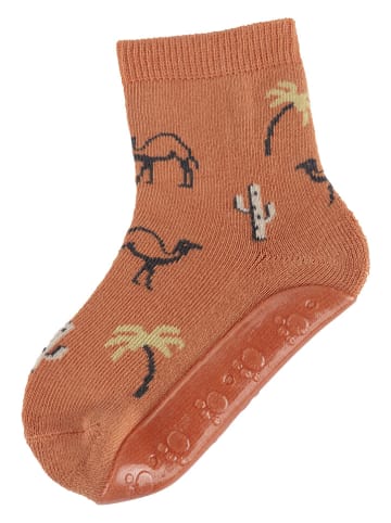 Sterntaler Skarpety antypoślizgowe "Camel" w kolorze pomarańczowym
