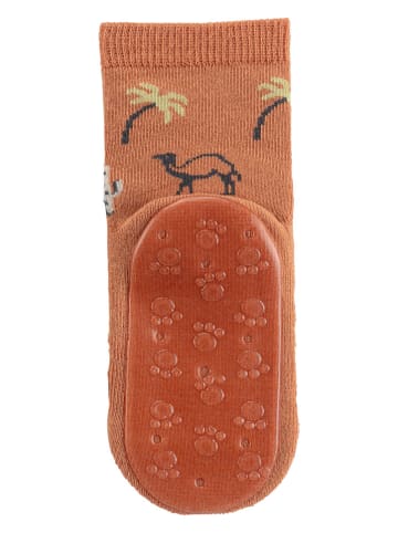 Sterntaler Skarpety antypoślizgowe "Camel" w kolorze pomarańczowym