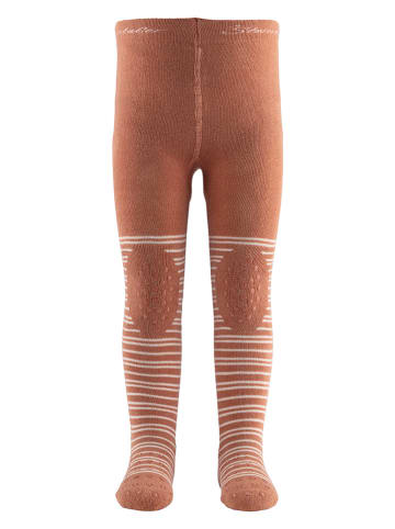 Sterntaler Krabbelstrumpfhose "Bauernhof" in Hellbraun/ Creme