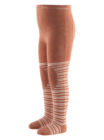 Sterntaler Krabbelstrumpfhose "Bauernhof" in Hellbraun/ Creme