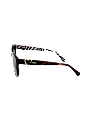 Love Moschino Damskie okulary przeciwsłoneczne w kolorze brązowo-czarnym