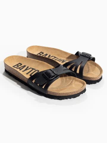 BAYTON Leder-Pantoletten "Athena" in Schwarz