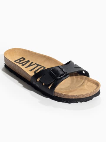 BAYTON Leren slippers "Athena" zwart