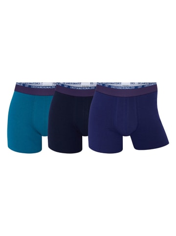 CR7 3er-Set: Boxershorts in Blau/ Dunkelblau