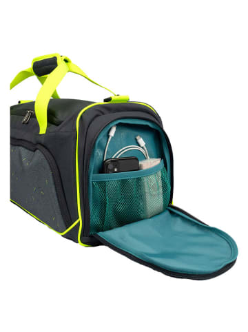 neoxx Sporttasche "BOOM!" in Anthrazit/ Gelb - (L)43,5 x (H)26 x (T)24 cm