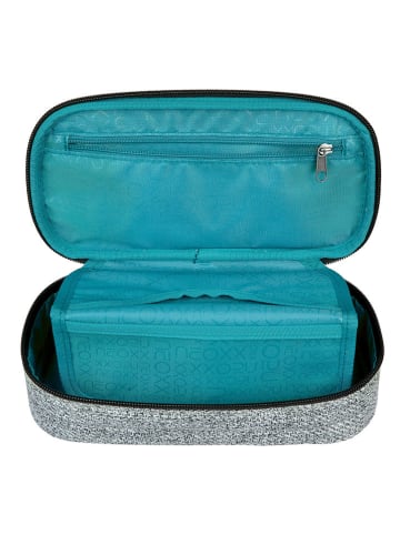 neoxx Schlamperetui "Wool the World" in Grau - (L)22,5 x (B)10,5 x (H)5,5 cm