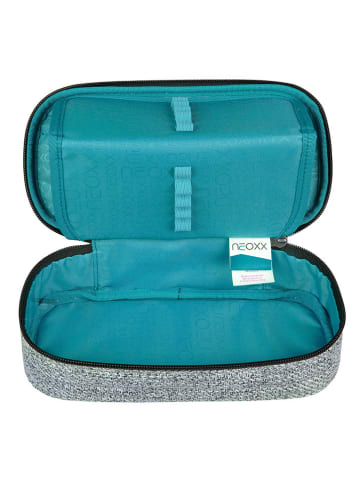 neoxx Schlamperetui "Wool the World" in Grau - (L)22,5 x (B)10,5 x (H)5,5 cm