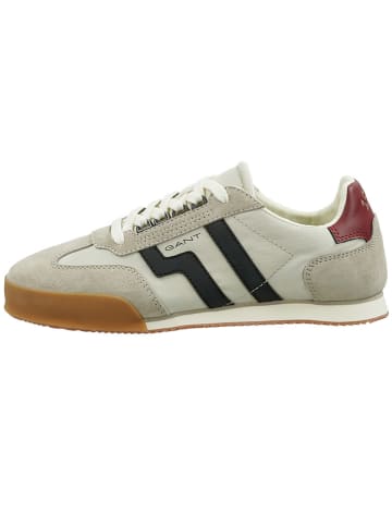 GANT Footwear Leder-Sneakers "Baylle" in Beige/ Schwarz
