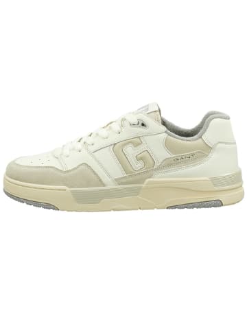 GANT Footwear Leder-Sneakers "Brookpal" in Beige/ Weiß