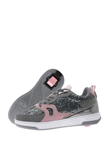 Breezy Rollers Sneakers in Silber/ Pink