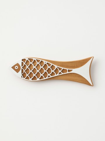 Samimi Stempel "Fish" w kolorze jasnobrązowo-białym - 17 x 5 cm