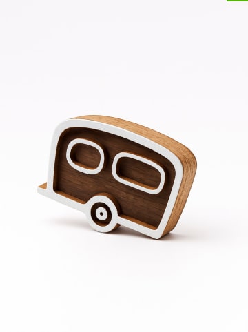 Samimi 2-delige set: blokstempels "Caravan" naturel/wit - (L)7 x (B)5 cm