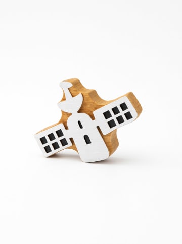 Samimi Blokstempel "Satelite" naturel/wit - (L)6 x (B)7 cm