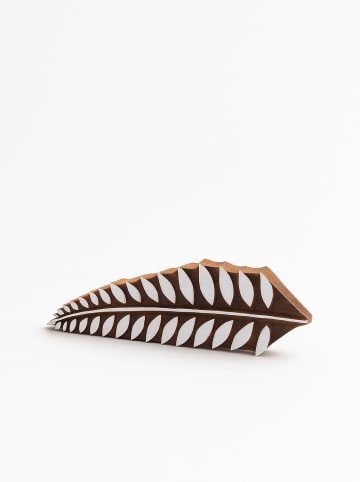 Samimi Stempel "Leaf" w kolorze jasnobrązowo-białym - 5 x 14 cm