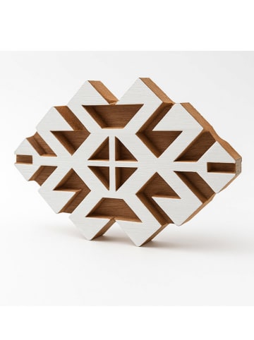 Samimi Blokstempel "Traditional" naturel/wit - (L)12 x (B)8 cm