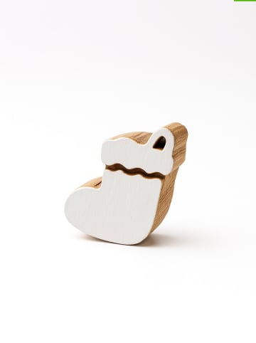 Samimi 2er-Set: Blockdruck-Stempeln ''Stocking'' in Natur/ Weiß - (L)5 x (B)3 cm