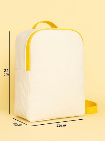 Samimi Rugzak beige/geel - (B)25 x (H)32 x (D)10 cm