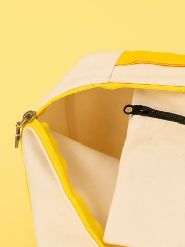 Samimi Rugzak beige/geel - (B)25 x (H)32 x (D)10 cm