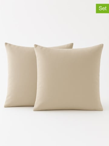 Samimi 2er-Set: Kissenhüllen in Beige - (L)45 x (B)45 cm