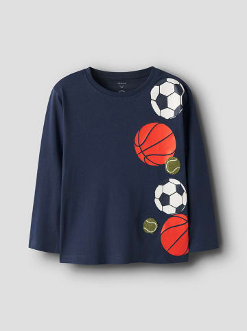 name it 2er-Set: Longsleeves "Kingston" in Hellblau/ Dunkelblau