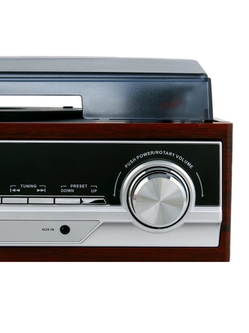 Adler Bluetooth-Plattenspieler in Braun/ Grau