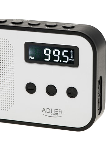 Adler Digitalradio in Weiß/ Schwarz