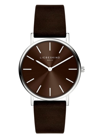 Liebeskind Zegarek kwarcowy w kolorze srebrno-brązowym