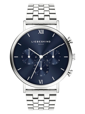Liebeskind Chronograf w kolorze srebrno-granatowym