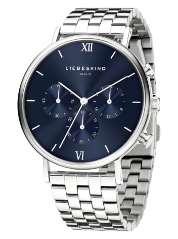 Liebeskind Chronograf w kolorze srebrno-granatowym