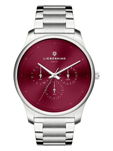 Liebeskind Chronograph in Silber/ Bordeaux