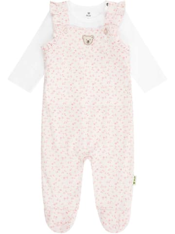 Steiff 2tlg. Outfit in Rosa/ Weiß