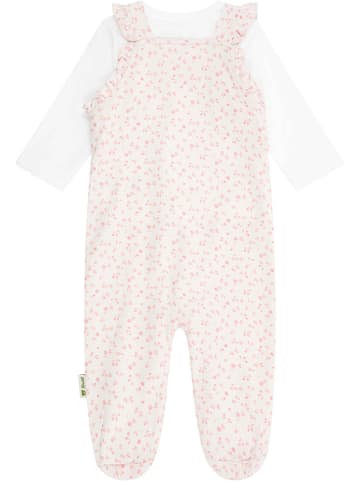 Steiff 2tlg. Outfit in Rosa/ Weiß