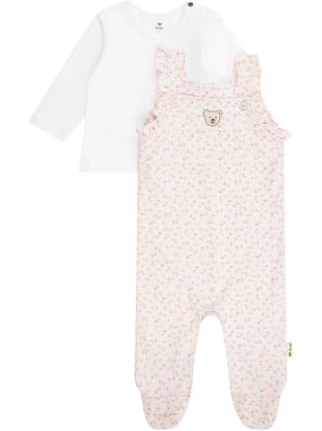 Steiff 2tlg. Outfit in Rosa/ Weiß