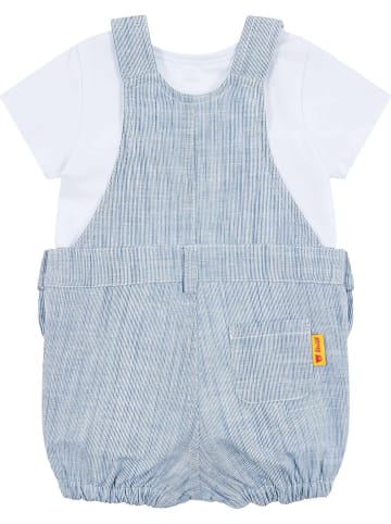 Steiff 2tlg. Outfit in Weiß/ Hellblau