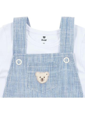 Steiff 2tlg. Outfit in Weiß/ Hellblau
