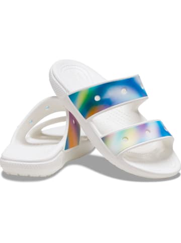 Crocs Slippers "Classic" wit/ meerkleurig