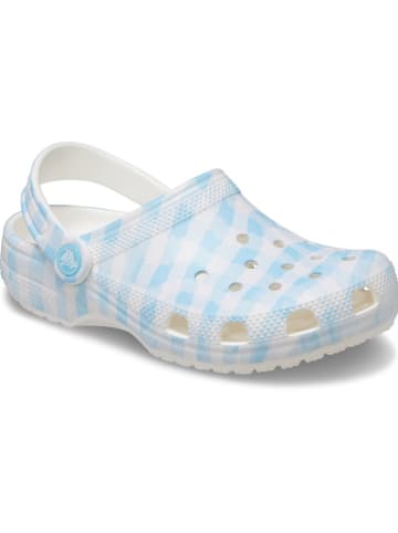 Crocs Crocs "Classic Gingham" in Weiß/ Hellblau