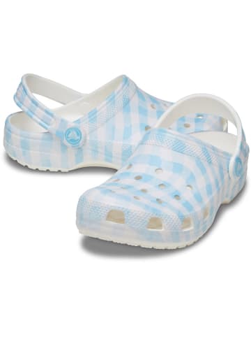 Crocs Crocs "Classic Gingham" in Weiß/ Hellblau