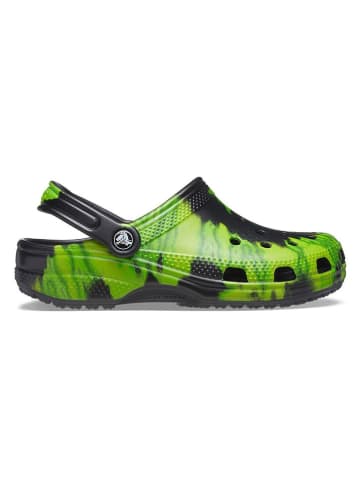 Crocs Chodaki "Classic Tie Dye" w kolorze czarno-zielonym