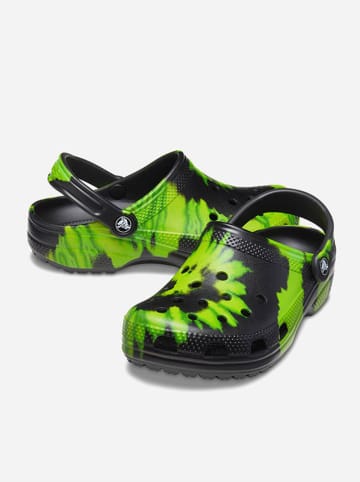 Crocs Crocs "Classic Tie Dye" in Schwarz/ Grün