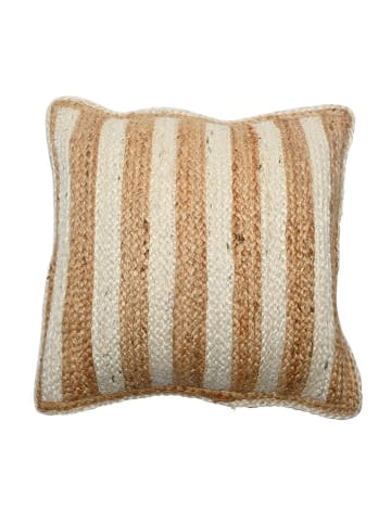 Signes Grimalt Jute-Kissen in Hellbraun/ Weiß - (L)45 x (B)45 cm