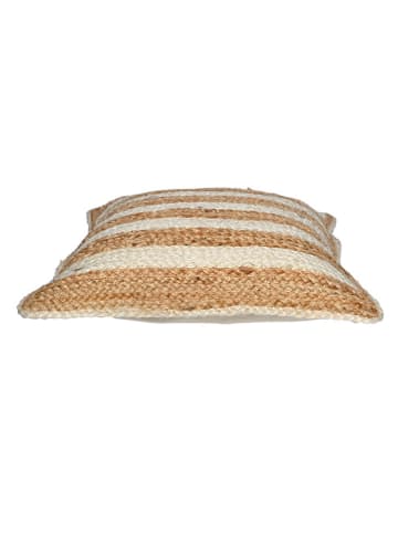 Signes Grimalt Jute-Kissen in Hellbraun/ Weiß - (L)45 x (B)45 cm