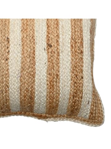 Signes Grimalt Jute-Kissen in Hellbraun/ Weiß - (L)45 x (B)45 cm