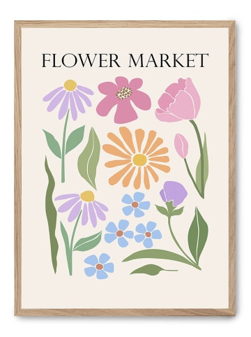 poster lab Druk artystyczny "Flower market" w ramce