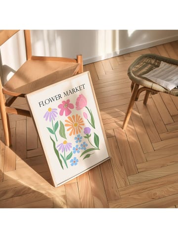 poster lab Druk artystyczny "Flower market" w ramce
