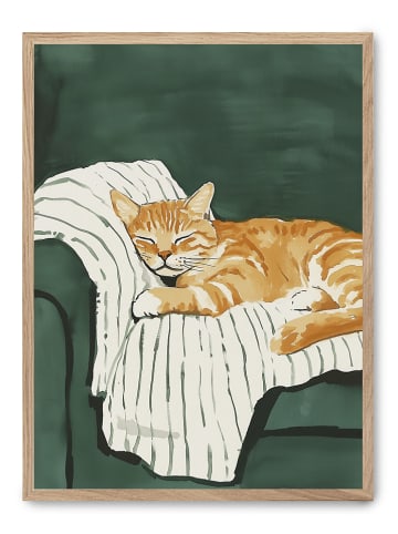 poster lab Druk artystyczny "Sleeping cat" w ramce