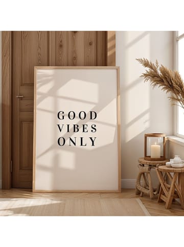 poster lab Druk artystyczny "Good vibes only" w ramce