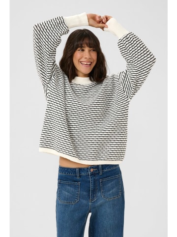 Kaffe Pullover in Creme/ Schwarz