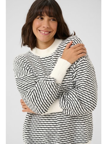 Kaffe Pullover in Creme/ Schwarz