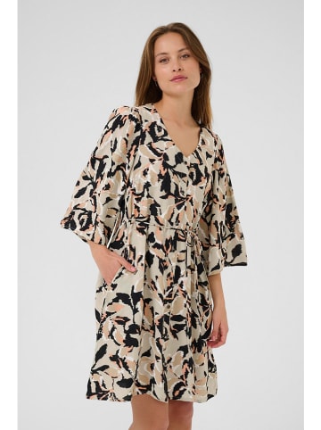 Kaffe Kleid in Beige/ Schwarz